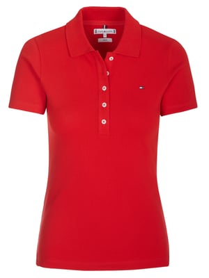 Tommy Hilfiger 1985 SLIM PIQUE poloshirt rood