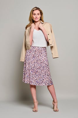 Ayla Print Rok Pink/kobalt