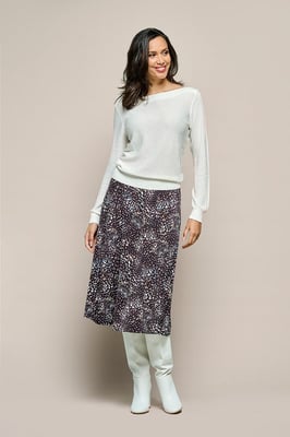 Lou Print Rok Bruin / Blauw