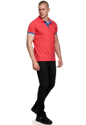 Contrast Polo Piqué Shirt Normale Pasvorm