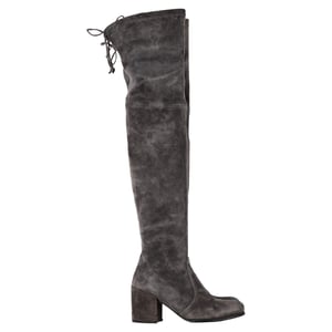Stuart Weitzman Genna Over The Knee Boots in Grey Suede