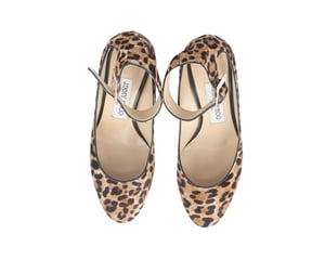 Jimmy Choo Helena 65 Leopard Print Pumps in Calf Hair Leather