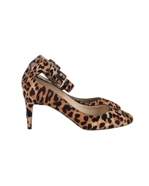 Jimmy Choo Helena 65 Leopard Print Pumps in Calf Hair Leather