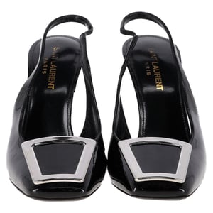 Saint Laurent Pablo Slingback Pumps in Black Leather