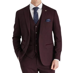 Heren wijnpakblazer Prince of Wales formeel blazer