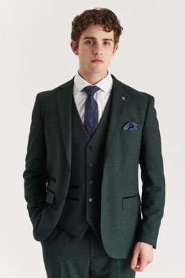 Heren Groen Pak Blazer Prince of Wales Formele Blazer