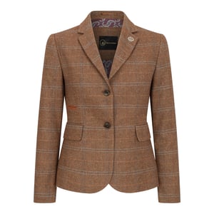 Ekbrun Skräddarsydd Tweed Blazer i fiskbensrutig, dam