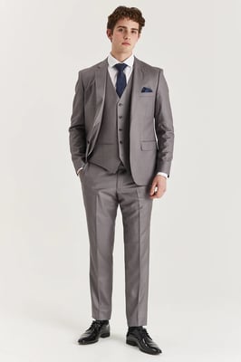 Men’s Grey Tailored Trouser Smart Formal