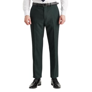 Men's Green Suit Trouser Prince Of Wales Formal Trouser