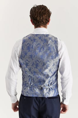 Heren marineblauw kostuumvest Prince of Wales formeel vest