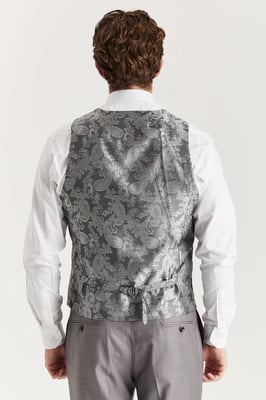 Heren grijs getailleerde gilet, slim formeel vest