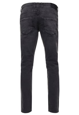 Antracietkleurige used jeansbroek "MELVIN" slim fit katoen-stretch
