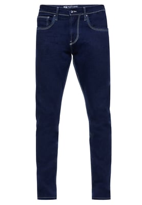 Donkerblauwe jeansbroek "MELVIN" slim fit katoen-stretch