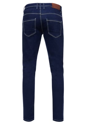 Donkerblauwe jeansbroek "MELVIN" slim fit katoen-stretch