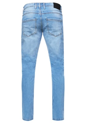 Lichtblauwe gebruikte jeansbroek "MELVIN" Slim Fit katoen-stretch