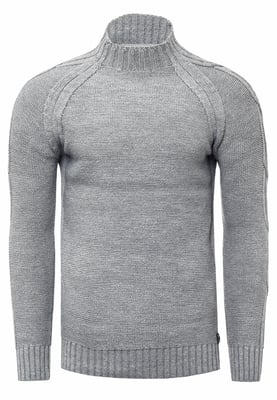 Chunky effen kleur trui met hoge kraag