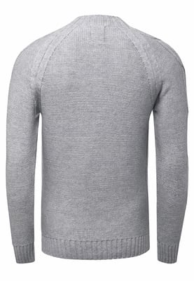 Chunky effen kleur trui met hoge kraag