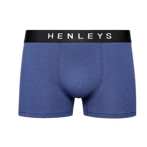 Henleys Heren Inky Boxershorts (Set van 3) (Blauw)