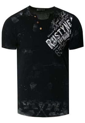 V-hals T-shirt met logo-print aan de zijkant