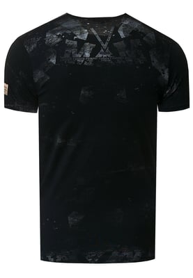 V-hals T-shirt met logo-print aan de zijkant