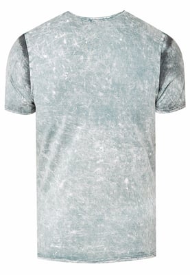 Acid washed T-shirt met prints