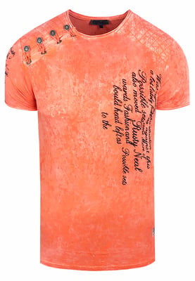 T-shirt met prints, gewassen met zuur