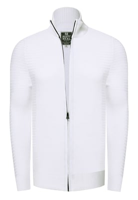 Fijne gebreide jas in biker-stijl met slim fit pasvorm
