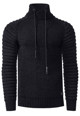 Biker Chunky trui met hoge kraag