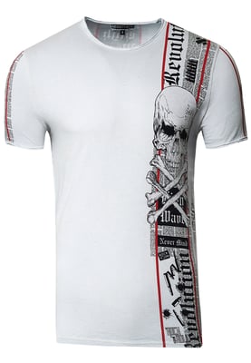 T-shirt met voor- en achterkant bedrukt