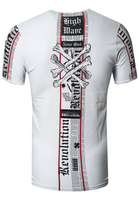 T-shirt met voor- en achterkant bedrukt