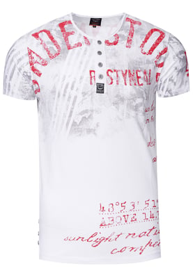 T-shirt met ronde hals en voor- en achterkant bedrukt