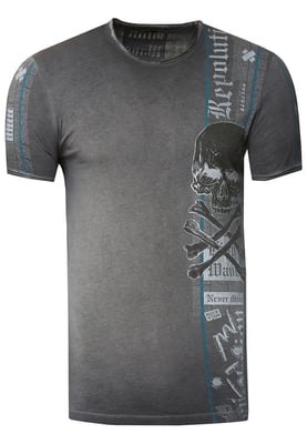 T-shirt met voor- en achterkant bedrukt
