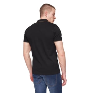 Henleys Heren Henflare Poloshirt (Zwart)