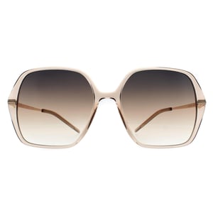 Hugo Boss Square Womens Transparent Beige Gold Grey Brown Gradient BOSS 1660/S