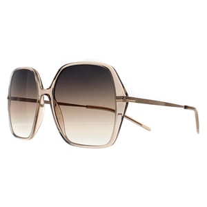 Hugo Boss Square Womens Transparent Beige Gold Grey Brown Gradient BOSS 1660/S