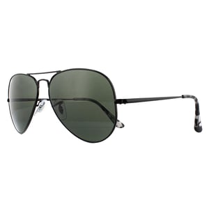 Ray-Ban Aviator Unisex Black Green Sunglasses