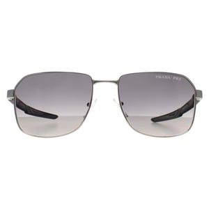 Prada Sport Aviator Mens Silver Grey Gradient Polarized PS54WS