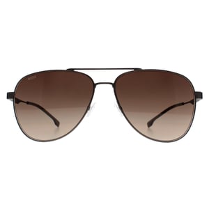 Hugo Boss Aviator Mens Matte Dark Ruthenium Brown Gradient BOSS 1641/S