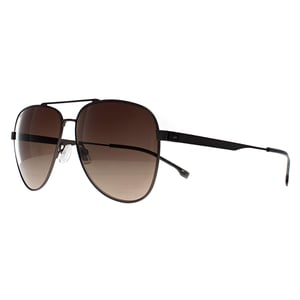 Hugo Boss Aviator Mens Matte Dark Ruthenium Brown Gradient BOSS 1641/S