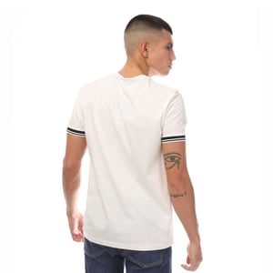 Fred Perry T-shirt med logotryck för herrar (Vit)