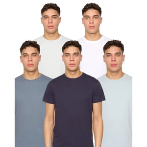 Duck and Cover Heren Demtare Effen T-Shirt (Set van 5) (Veelkleurig)