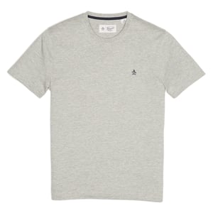 Original Penguin Heren Pin Point Organic Katoenen T-Shirt (Grijs)