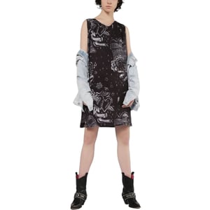 DIESEL D MAY Womens Long Dress V Neck Ebony Casual Party Outwear Sleeveless Top