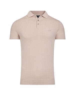 Short Sleeve Knitted Polo / Stone