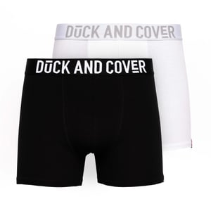 Duck And Cover Mens Salton Boxer Shorts (Pack Of 2) (Black/White)