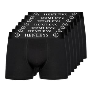 Henleys Heren McBlacken Boxershorts (Set van 7) (Zwart)