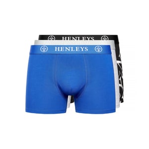 Henleys Heren Henline Assorted Designs Boxershorts (Set van 3) (Veelkleurig)