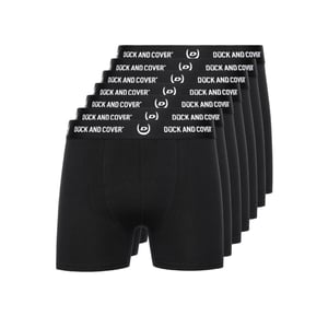 Duck and Cover Heren Anvilli Boxershorts (Set van 7) (Zwart)