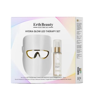 HYDRA GLOW LED TERAPISET ( LED-LJUSTERAPI MASK vit med HA Serum )
