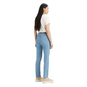 Levis Dames/Dames 724 Rio Fate Leather Patch Straight Leg High Rise Jeans (Denim)